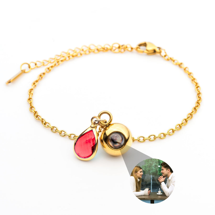 Birthstone Photo Bracelet