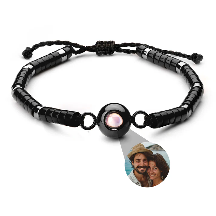 Heishi Photo Bracelet-Bracelets-Yiyae-Hematite-Yiyae