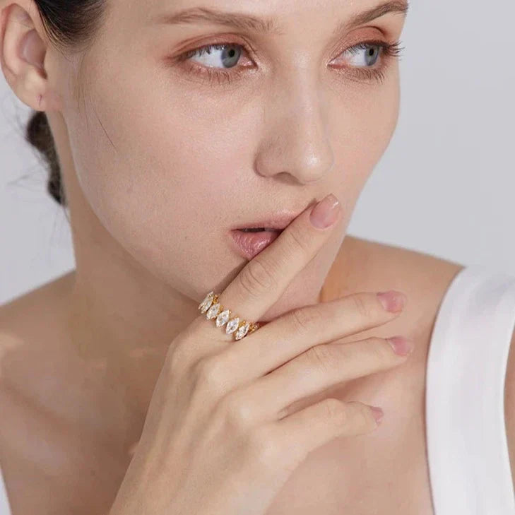 Marquise Crown Ring-Rings-Yiyae-Yiyae