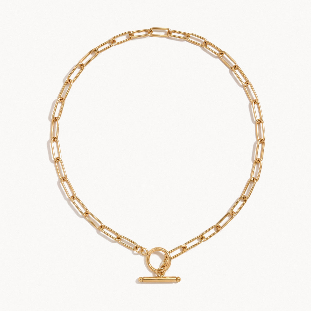 Paperclip Toggle Necklace-Necklaces-Yiyae-Gold-Yiyae