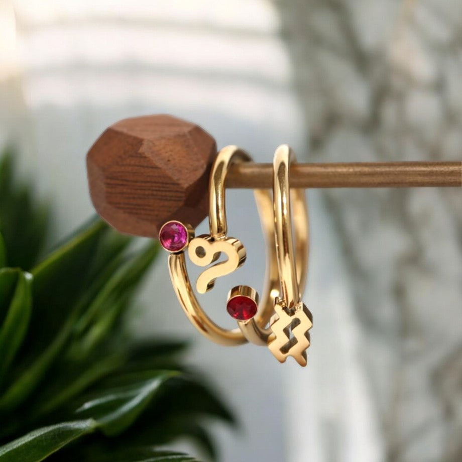Zodiac Charm Ring